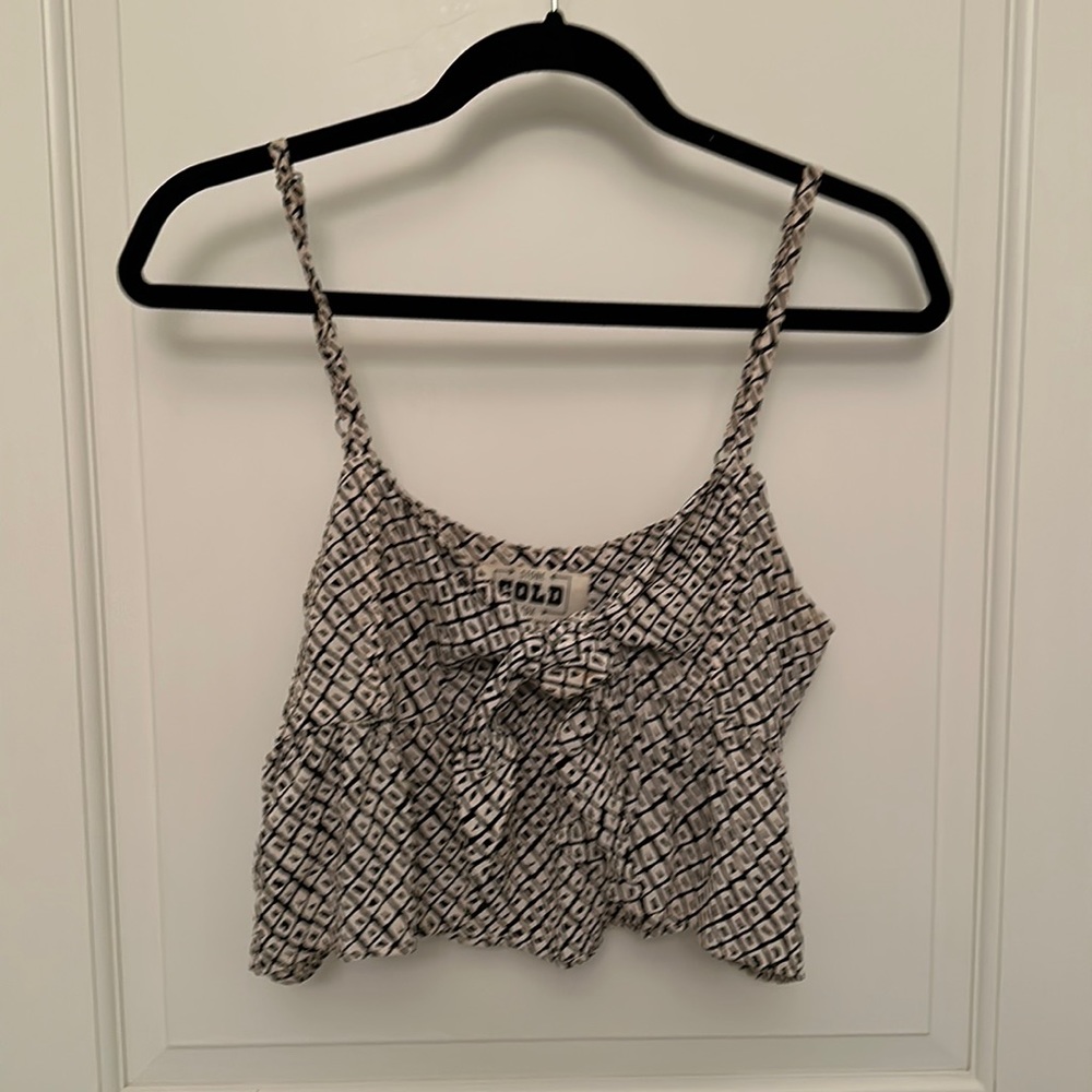 Stone Cold Fox Cropped Front Tie Top XS